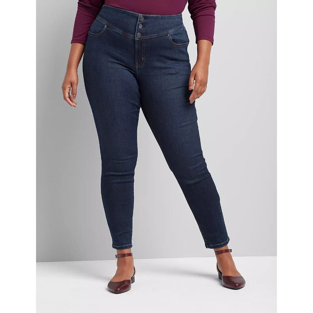 Lane Bryant High-Rise Three Button Jegging Jeans 28